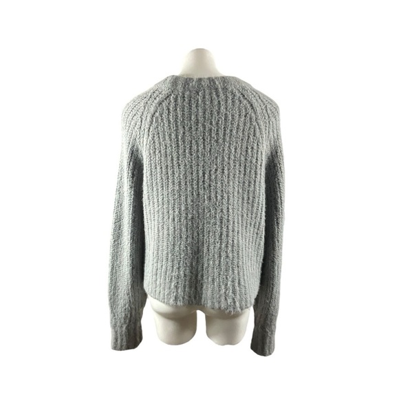 Arlene Knitted Short V neck Gray Chunky Cardigan Sweater - Picture 11 of 15